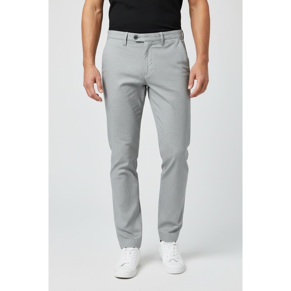 Ted Baker London Chino Pants Mens 30R Light Grey Textured Volvek Trousers EUC